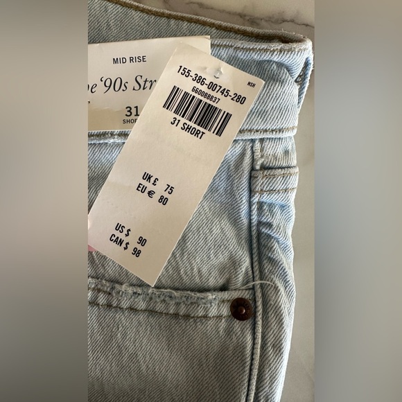 Abercrombie & fitch Mid rise the 90s straight jean size 31 short NWt - Picture 6 of 7